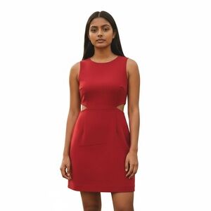 Mare Mare x Anthropologie Cutout Mini Dress Women’s Size S Red Christmas Party